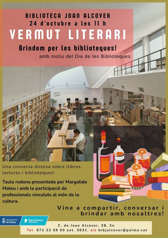 Vermut literari: brindem per les biblioteques!