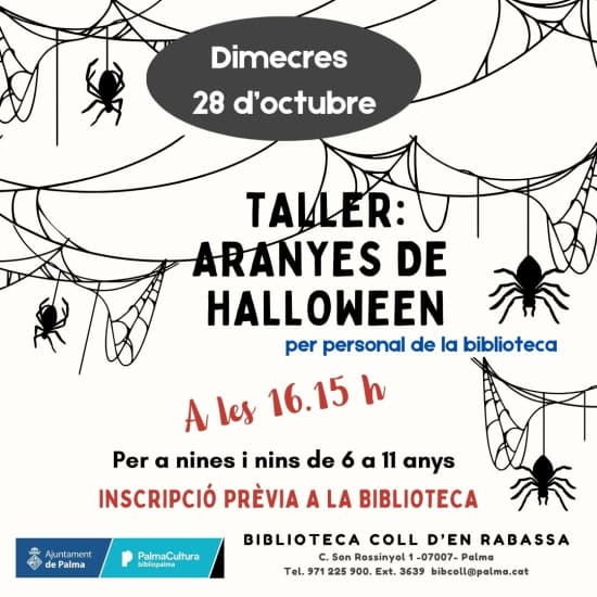 Aranyes de Halloween, a càrrec del personal bibliotecari