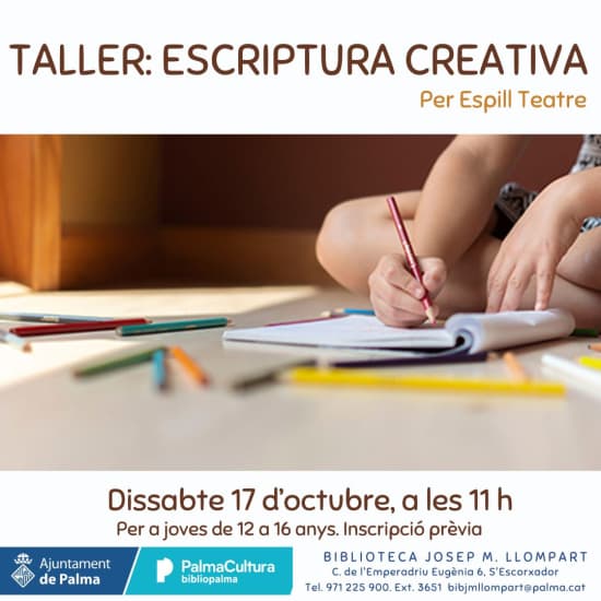 “Escriptura creativa”, amb Espill Teatre