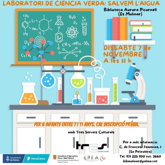 Laboratori de ciència verda: “Salvem l’aigua”, amb Tres Serveis Culturals