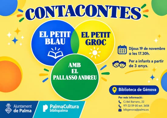 El petit blau i el groc, amb el Pallasso Andreu