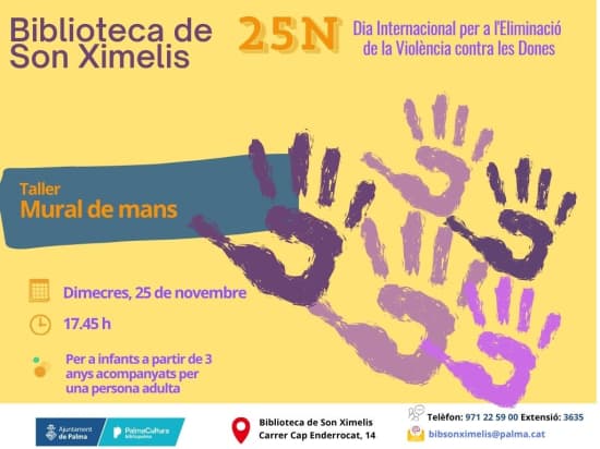 “Mural de mans”, a càrrec de personal bibliotecari